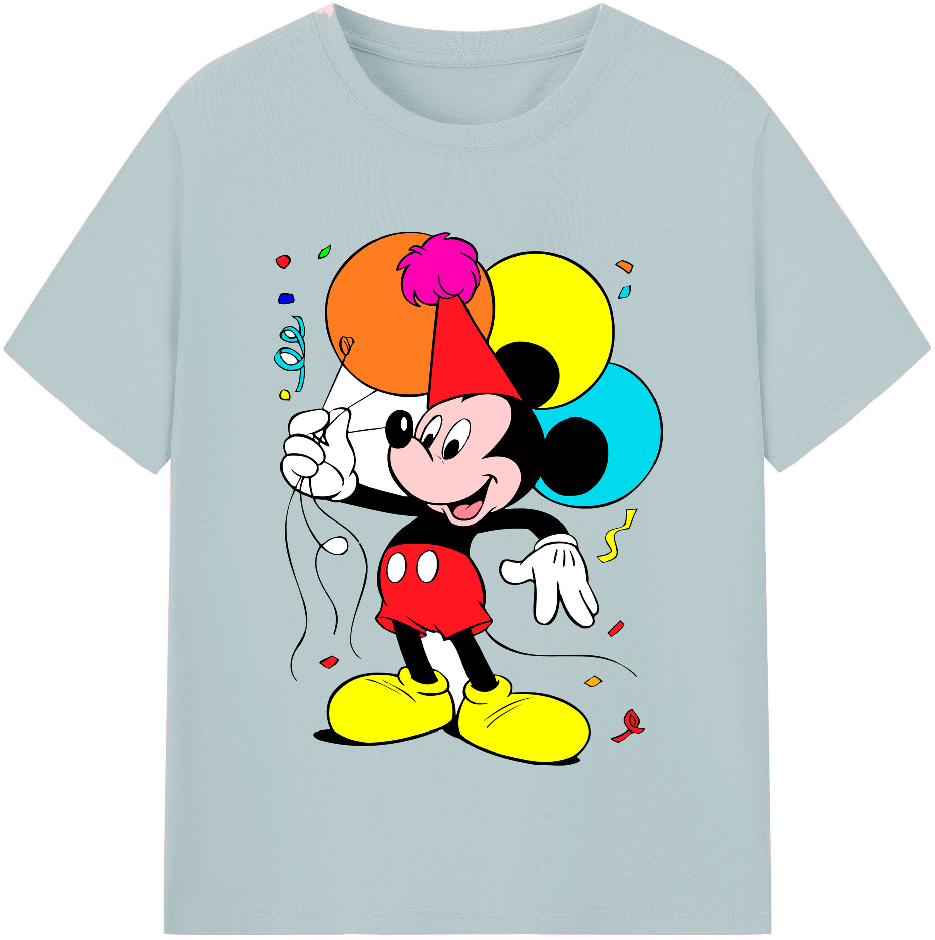 （画像用） ミッキーマウス Mickey Mouse 綿100％半袖Tシャツ（フロントプリント）